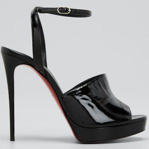 Christian Louboutin MIRADONA 120 Patent Leather Platform Heels Sandal Shoes
